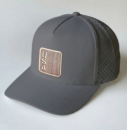 USA Real Wood Patch Hat